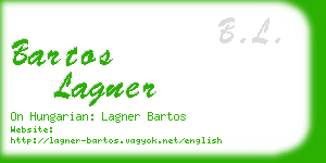 bartos lagner business card